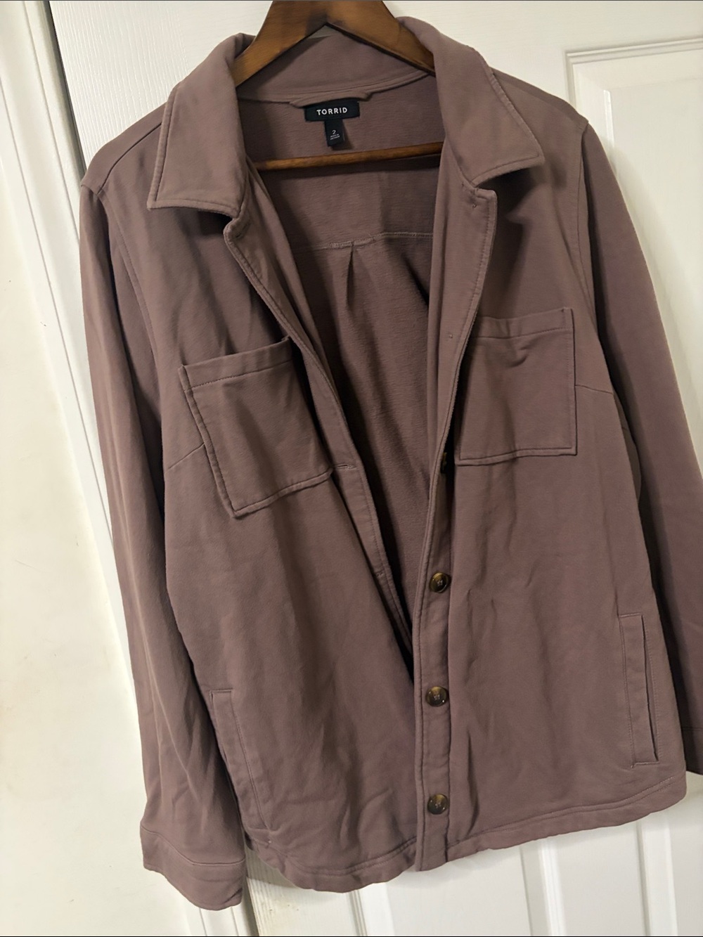 torrid women's
 Dusty Mauve Shirt Jacket